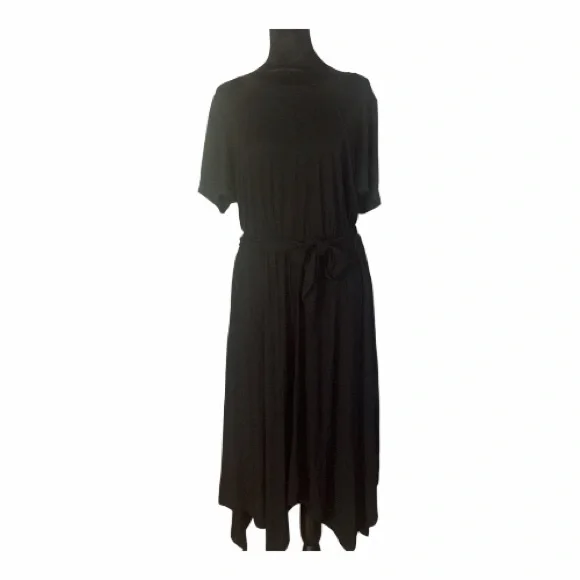 Lane Bryant Classic Black Tie-Waist Women’s Dress Size 14/16 - Picture 5 of 7